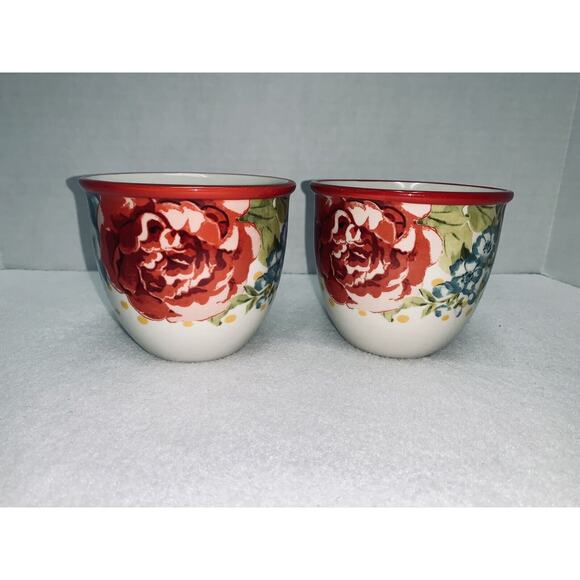 Set of 2 Pioneer Woman Stoneware Blossom Jubilee Floral Coffee Tea Mug Cup 16 Oz - Picture 2 of 6
